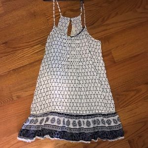 Blue and White Patterned Dress